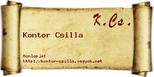 Kontor Csilla névjegykártya