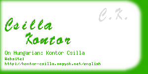 csilla kontor business card